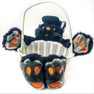 80’s Vintage Cat Halloween Treat Basket